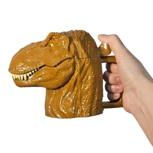 Amblin Jurassic Park T-Rex Dinosaur Head Plastic Flip Top 8.5oz Mug